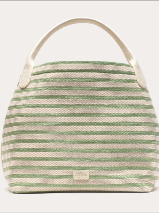 Frances Valentine Handbags - NWT Frances Valentine Sweet Pea Raffia - Green Stripe - Store wrapped